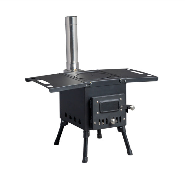 Wood Camping Stove Black 57.5*31*37cm Doba as Pic